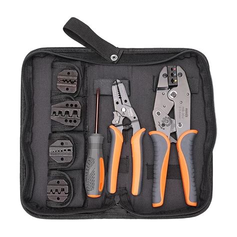 IWISS Crimping tool kit for different kind terminals with 5 ...