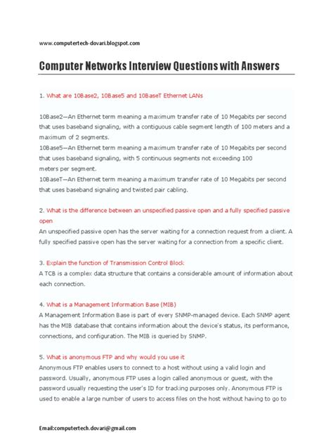 Image result for Computer Networks Interview Questions