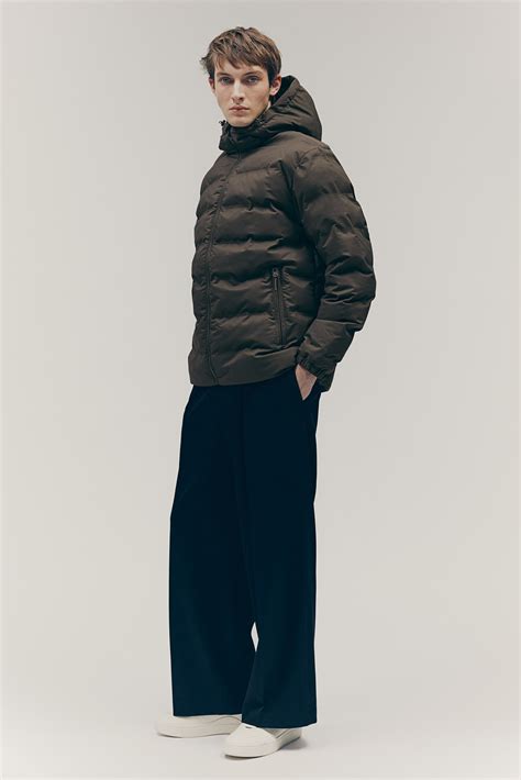 Regular Fit puffer jacket - Dark khaki green - Men | H&M IN