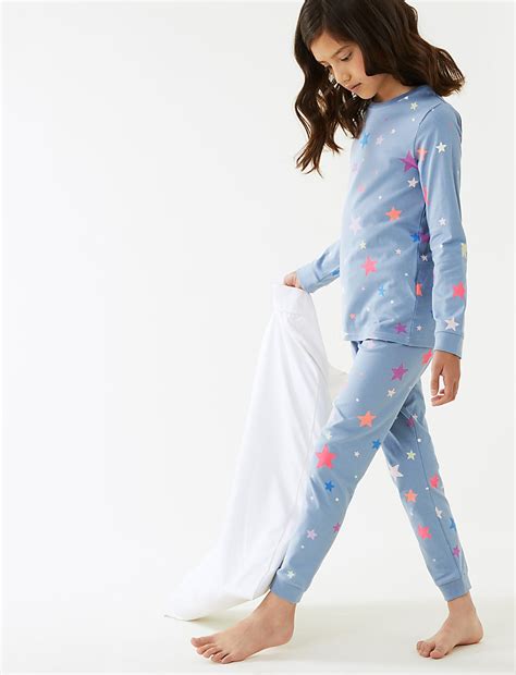 Buy Pure Cotton Star Print Pyjamas (7-16 Yrs) at Marks & Spencer