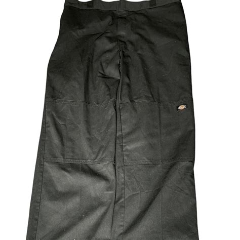baggy black loose fit dickie cargo pants never... - Depop