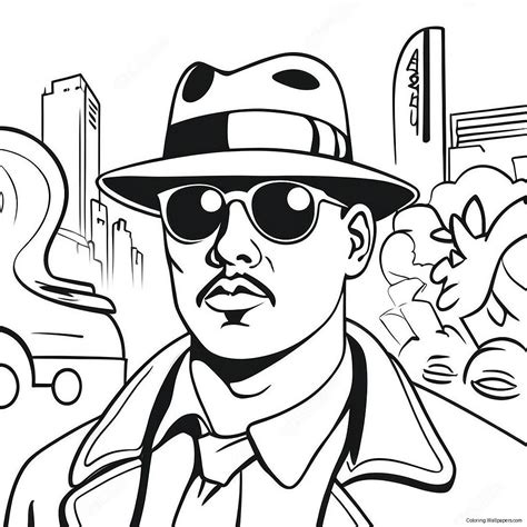 Gangster Graffiti Coloring Page (1350-1083)