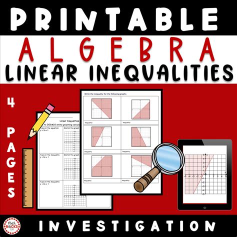Linear Inequalities By Graphing Investigation Printable Activity ... - Worksheets Library