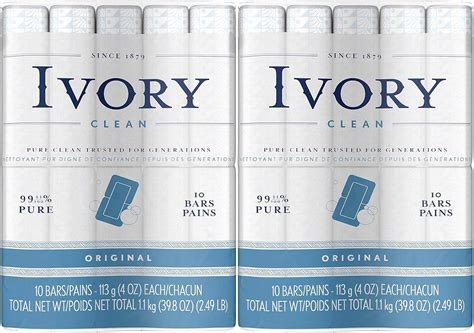 Amazon.com : Ivory Clean Original Bar Soap, 4 Ounce, 10 Count (Pack of ...