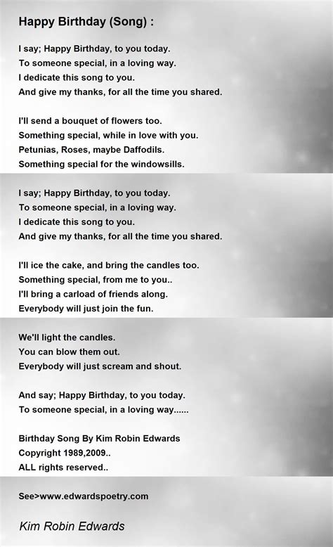 Happy Birhtday Song Lyrics