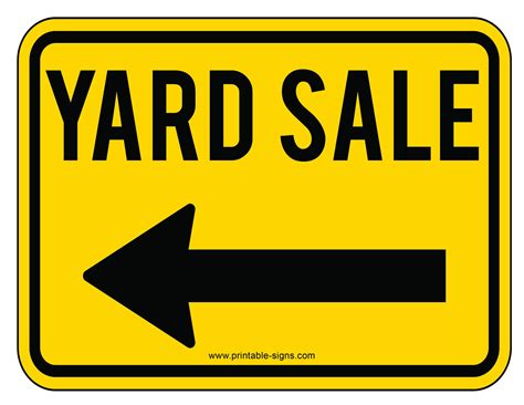 Free Printable Yard Sale Sign: Easy Template! - Printables for Everyone