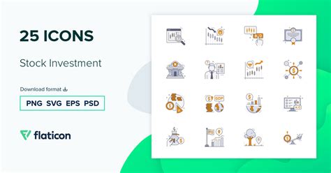 Stock Investment Icon Pack | Gradient lineal-color | 25 .SVG Icons