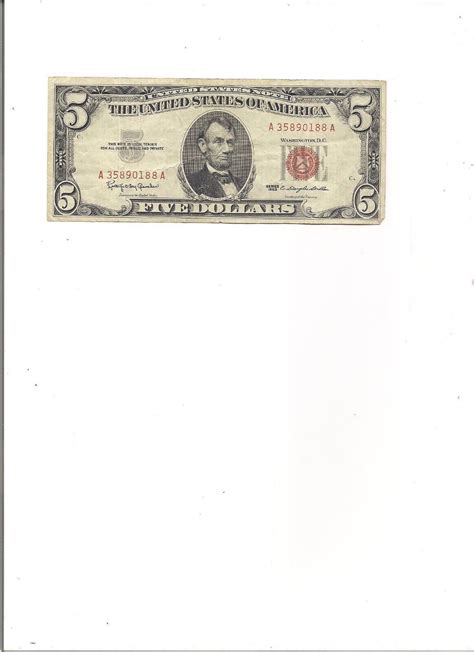 1963 Five Dollar Bill