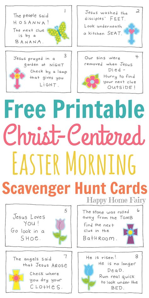 Christ-Centered Easter Morning Scavenger Hunt for Preschoolers - FREE ...