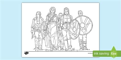 Shield Maidens Colouring Sheet