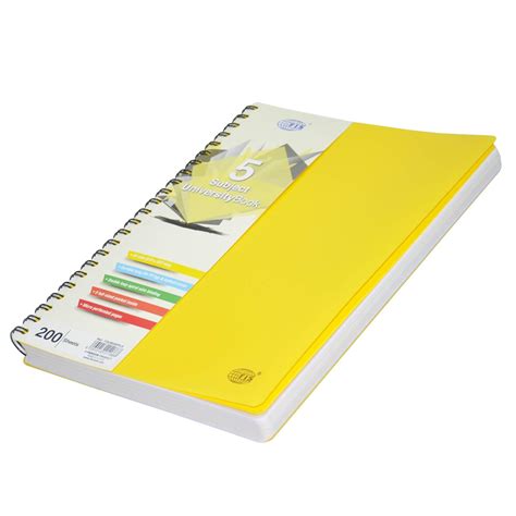 FIS 5 Subject University Books, 200 Sheets, A4 Size, Micro Perforated ...
