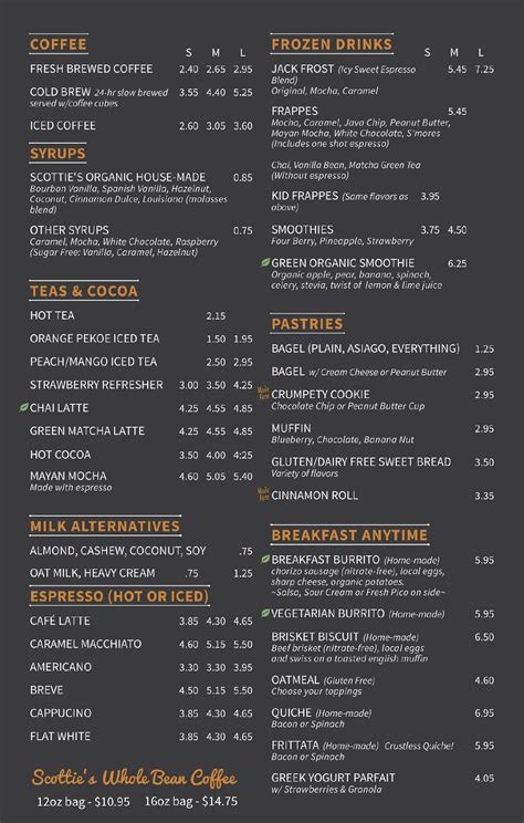 Menu at Exit 11 Coffee Drive-Thru pub & bar, Union, Denmark Rd