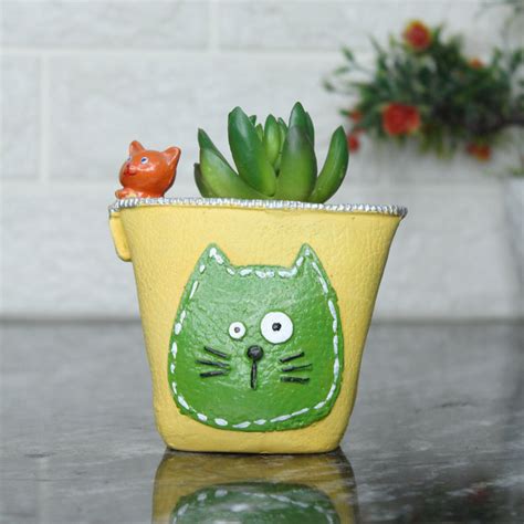 Buy Resin Kitty in Purse Pot for Small Plants Online — Wonderland ...