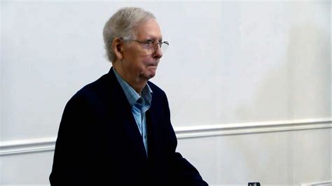 Video shows McConnell appear to freeze again while talking to reporters ...