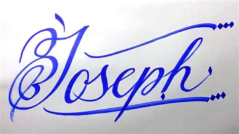 Joseph Name Signature Calligraphy Status | How to Cursive write with ...