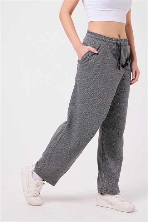Mexico Superblue Baggy Street Style Modest Pants with Belt in Grey