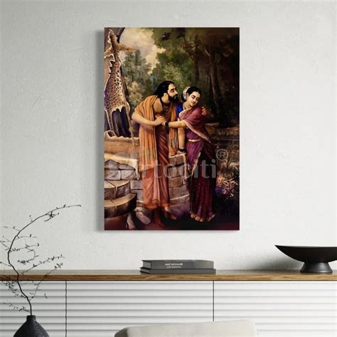 Buy Arjuna and Subhadra by Raja Ravi Varma Canvas Painting Online ...