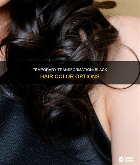 Temporary Transformation: Black Hair Color Options | ShunSalon