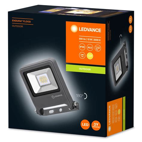 LEDVANCE LED Außenstrahler Endura Flood 10W/3000K IP65 700lm dunkelgrau ...