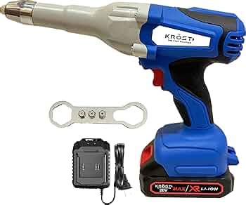 KROST Cordless Rivet Gun, Brushless Portable 20V Lithium-ion Automatic ...