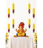 Divyakosh Lotus Hanging 6 Pcs, 14 Inch | Floral Wall Hangings, Temple ...