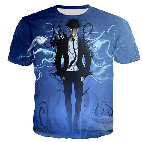 2023 New Solo Leveling T Shirt Cartoon Anime Men 3D Printed T-shirts ...