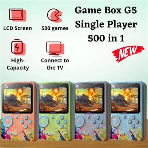 Cubonic G5 Retro Handheld Console – 3” LCD Display - Green