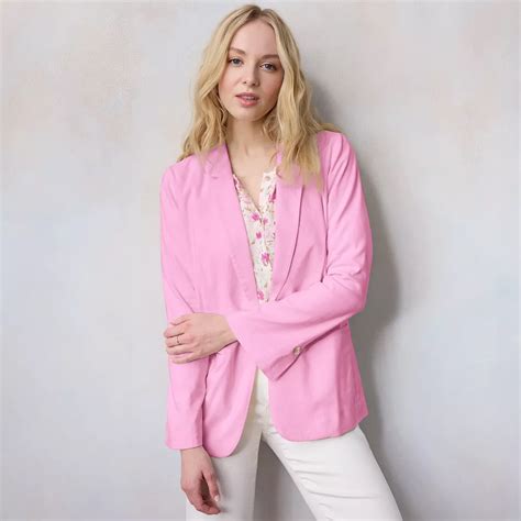 Women's LC Lauren Conrad Notch Collar 1-Button Blazer Jacket