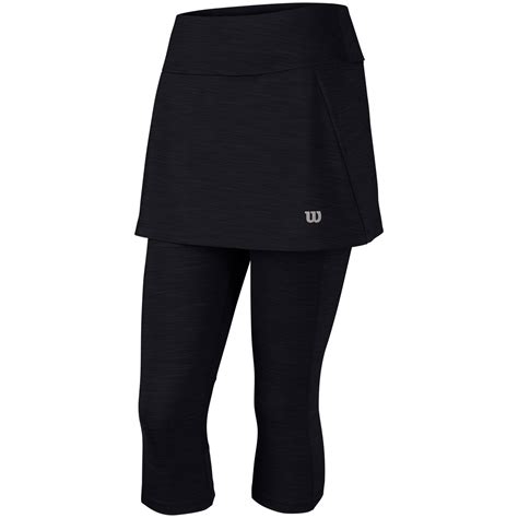 Wilson Womens Rush Capri Skort - Black - Tennisnuts.com