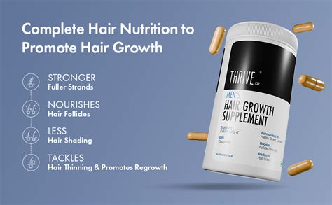 ThriveCo All-in-One Hair Growth Vitamin with Biotin, Omega 3, Vitamin-E ...