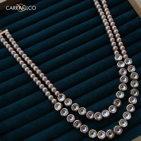 Carryallco Royal Kundan Elegance Meenakari Necklace - CARRYALLCO