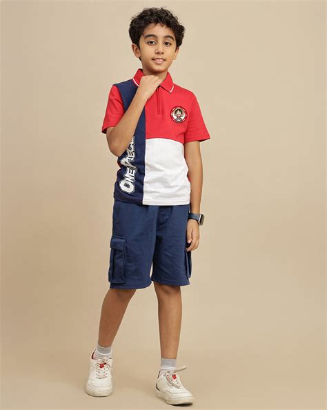 One Piece Printed Regular Fit Polo-T-Shirt For Boys – Kidsville