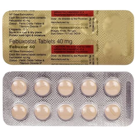 Febuxor 40 - Strip of 10 Tablets : Amazon.in: Health & Personal Care