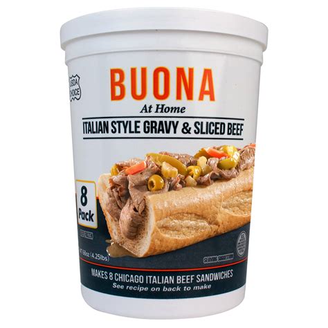 Buona Beef Italian Beef with Gravy 68 Ounce Tub - $16.49 at Costco