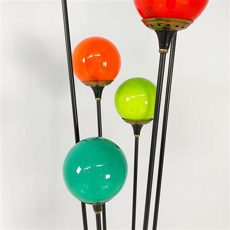 Italian mid-century modern Colored glass Floor lamp Alberello by ...