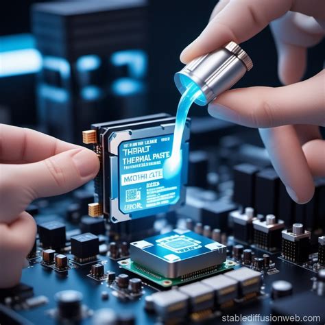 Ice Cream-like Thermal Paste Being Applied to Motherboard | Stable ...