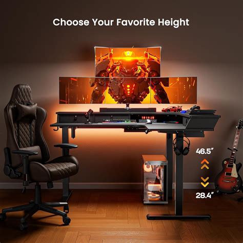 ErGear Electric L Shaped Standing Desk, 65'' Height India | Ubuy