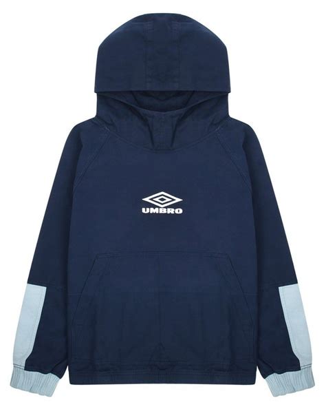 Umbro Sweatshirts Clearance Sale India - Drill Sweat Hood Mens Navy