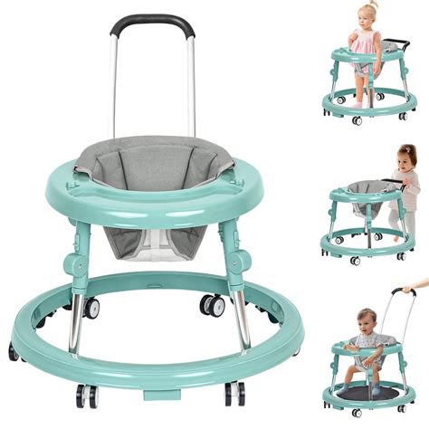 Baby Walker with Wheels, Activity Center with Mute Wheels Anti-Rollover ...
