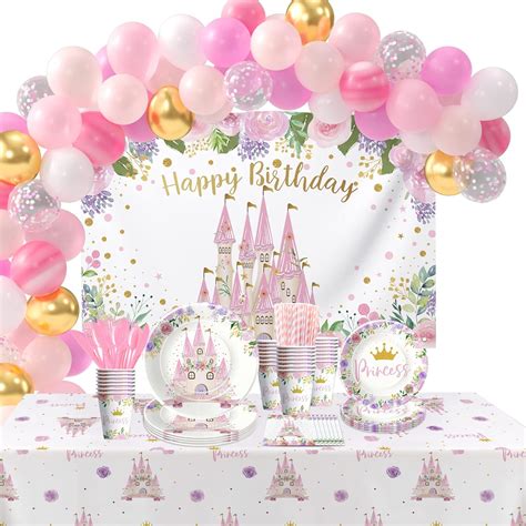 Amazon.com: HIPVVILD Princess Birthday Decorations - Princess Birthday ...