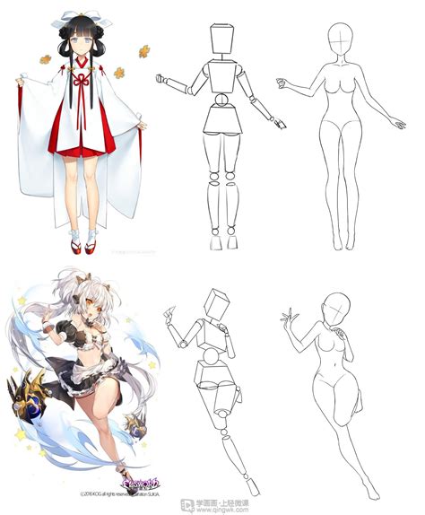作业：动漫人体绘画学习之日式漫画人体比例画法与训练 - RH-34-001薯条加冰 - 轻微课