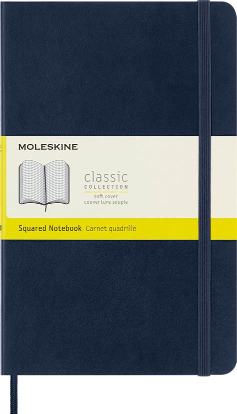 Moleskine - Classic Squared Paper Notebook - Soft Cover and Elastic ...