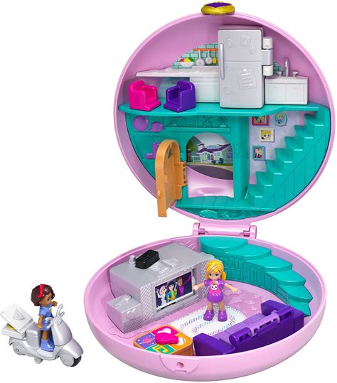 Buy Polly Pocket GDK82 Pocket World Donut Pajama Party Compact with ...