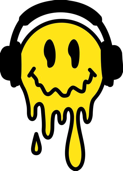 Melt Smile. 60s, 70s, psychedelic music, acid concept. Melting smiling face. Psychedelic surreal ...
