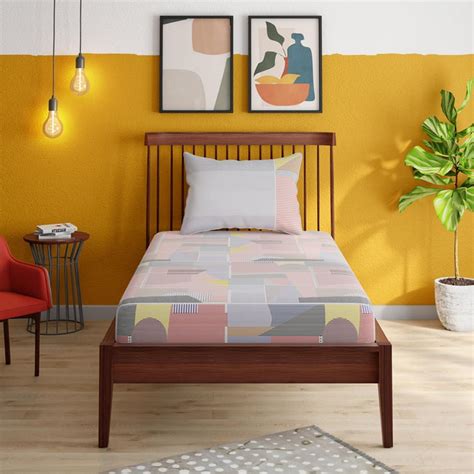 Buy PORTICO Pixelmania Cotton 152TC Printed 2Pcs Single Bedsheet Set ...