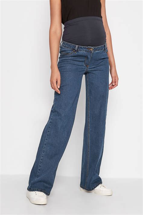 LTS Tall Maternity Indigo Blue BEA Wide Leg Jeans | Long Tall Sally