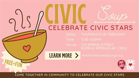 Civic Soup + Civic Stars Celebration, 125 Spring Street, Eureka Springs ...