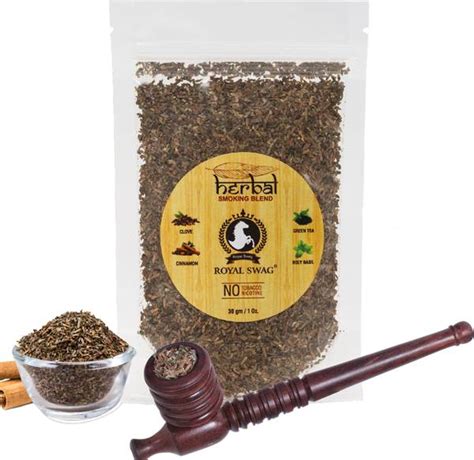 ROYAL SWAG 100% Tobacco & Nicotine Free Herbal Mixture Organic Smoking ...