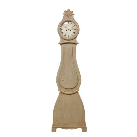 Northern Swedish Floor Clock with Nicely Carved Accents, Early 19th ...