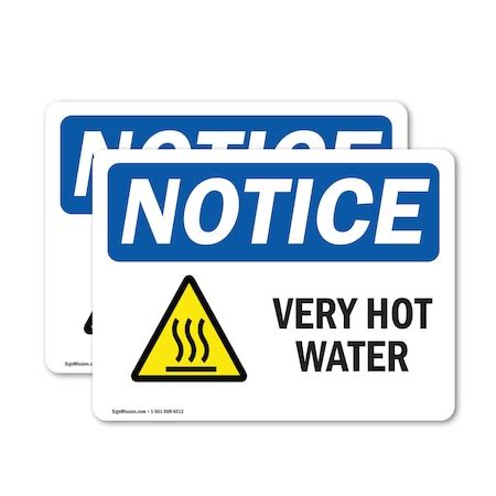 Signmission Hot Surface Sign, 18 in H x 24 in W, Vinyl Decal, Very Hot ...